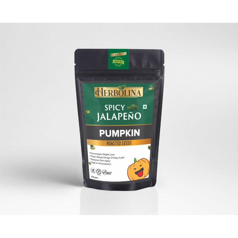 Herbolina Roasted Pumpkin Seeds Spicy Jalapeno